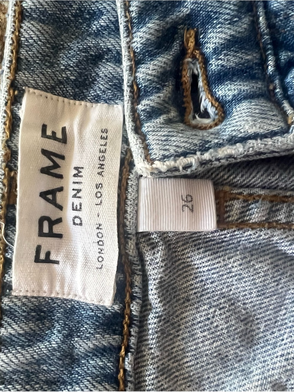 Frame Denim Light Blue Jean Shorts
